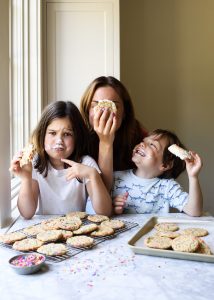 Funfetti Ice Cream Sandwiches by Wood and Spoon blog. These are soft and chewy sugar cookies loaded with sprinkles and box cake mix flavor. These nostalgic treats are stuffed with a no-churn ice birthday cake ice cream and make terrific summertime treats. Learn how simple these frozen desserts are on thewoodandspoon.com