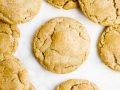 Bourbon Brown Butter Snickerdoodles by Wood and Spoon blog. These are chewy brown sugar snickerdoodles scented with bourbon. Lightly salted and perfectly sweetened, these cookies are a delicious fall treat to serve a crowd or anyone who loves a little bourbon whiskey. Learn how simple it is to make these one-bowl cookies on thewoodandspoon.com