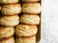 Overnight Buttermilk Biscuits by Wood and Spoon Blog. This is a make-ahead Southern biscuit dough that can be prepared the night before and baked fresh in the morning! Learn how to make flaky, buttery, pull-apart biscuits on thewoodandspoon.com