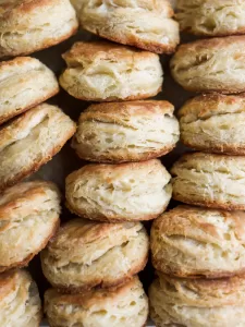 Overnight Buttermilk Biscuits by Wood and Spoon Blog. This is a make-ahead Southern biscuit dough that can be prepared the night before and baked fresh in the morning! Learn how to make flaky, buttery, pull-apart biscuits on thewoodandspoon.com